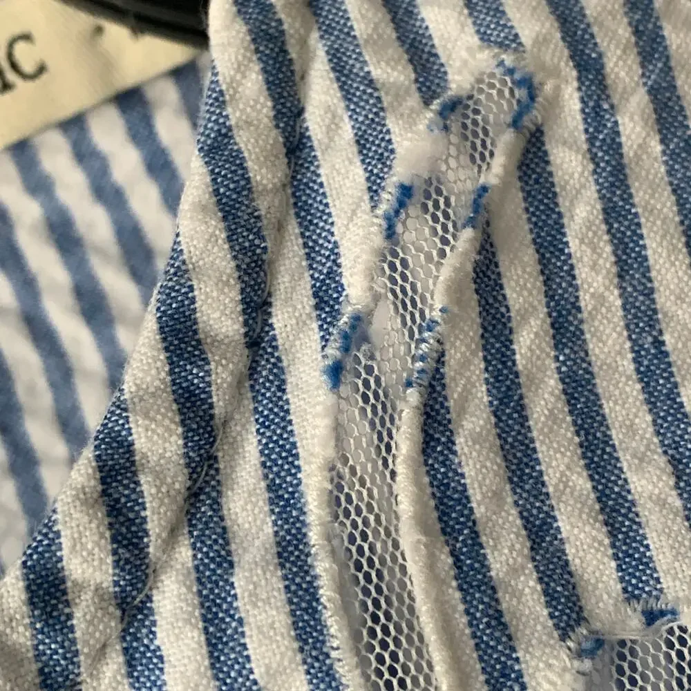 Zara blue white